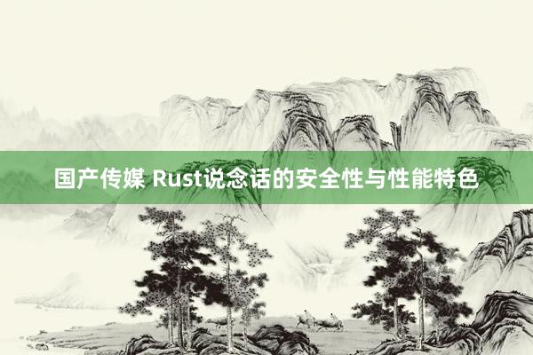 国产传媒 Rust说念话的安全性与性能特色