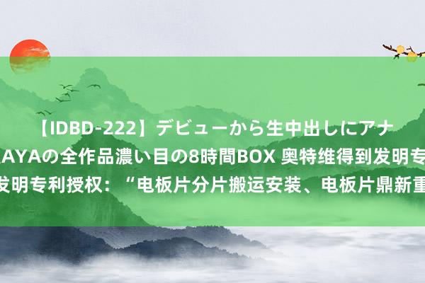 【IDBD-222】デビューから生中出しにアナルまで！最強の芸能人AYAの全作品濃い目の8時間BOX 奥特维得到发明专利授权：“电板片分片搬运安装、电板片鼎新重要及电板片串焊机”