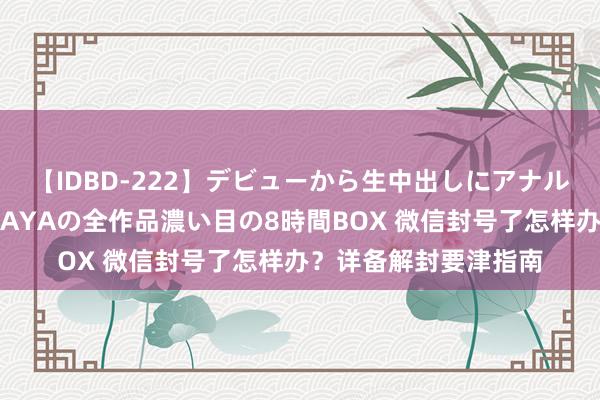 【IDBD-222】デビューから生中出しにアナルまで！最強の芸能人AYAの全作品濃い目の8時間BOX 微信封号了怎样办？详备解封要津指南