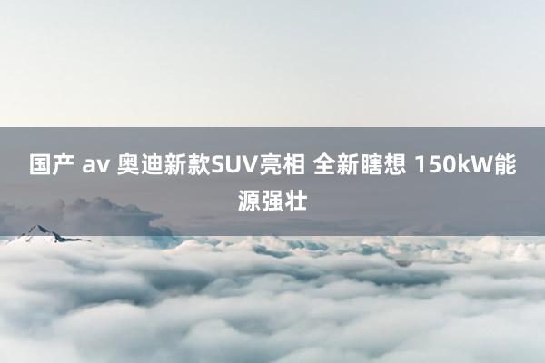 国产 av 奥迪新款SUV亮相 全新瞎想 150kW能源强壮