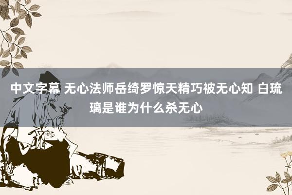 中文字幕 无心法师岳绮罗惊天精巧被无心知 白琉璃是谁为什么杀无心