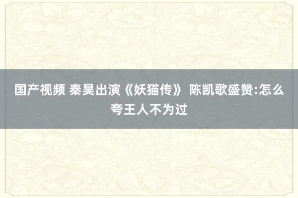 国产视频 秦昊出演《妖猫传》 陈凯歌盛赞:怎么夸王人不为过