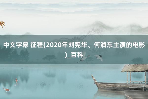 中文字幕 征程(2020年刘宪华、何润东主演的电影)_百科